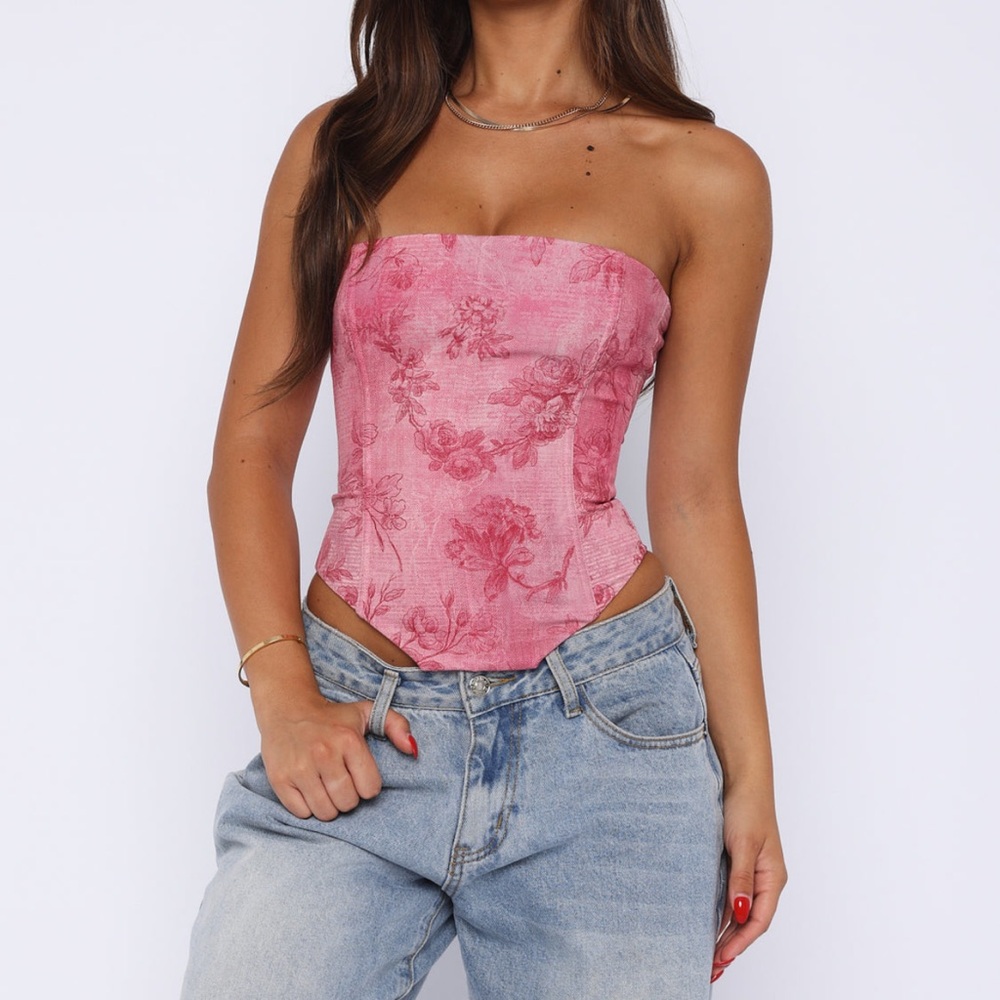 Let it go strapless bustier (pink corset)